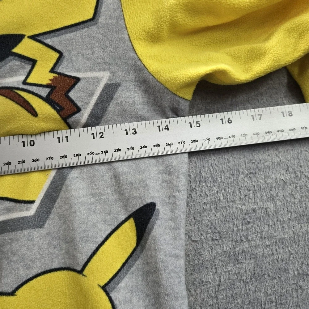 Pokemon Boys Sleepwear 10 Yellow Jumpsuit Graphic Fleece Pikachu Pokeball Pajama